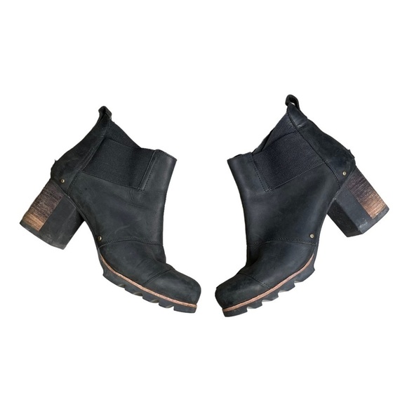 SOREL Addington Chelsea Ankle Boots NL2300-010 Slip On Black Women's Size 11 - Picture 1 of 10